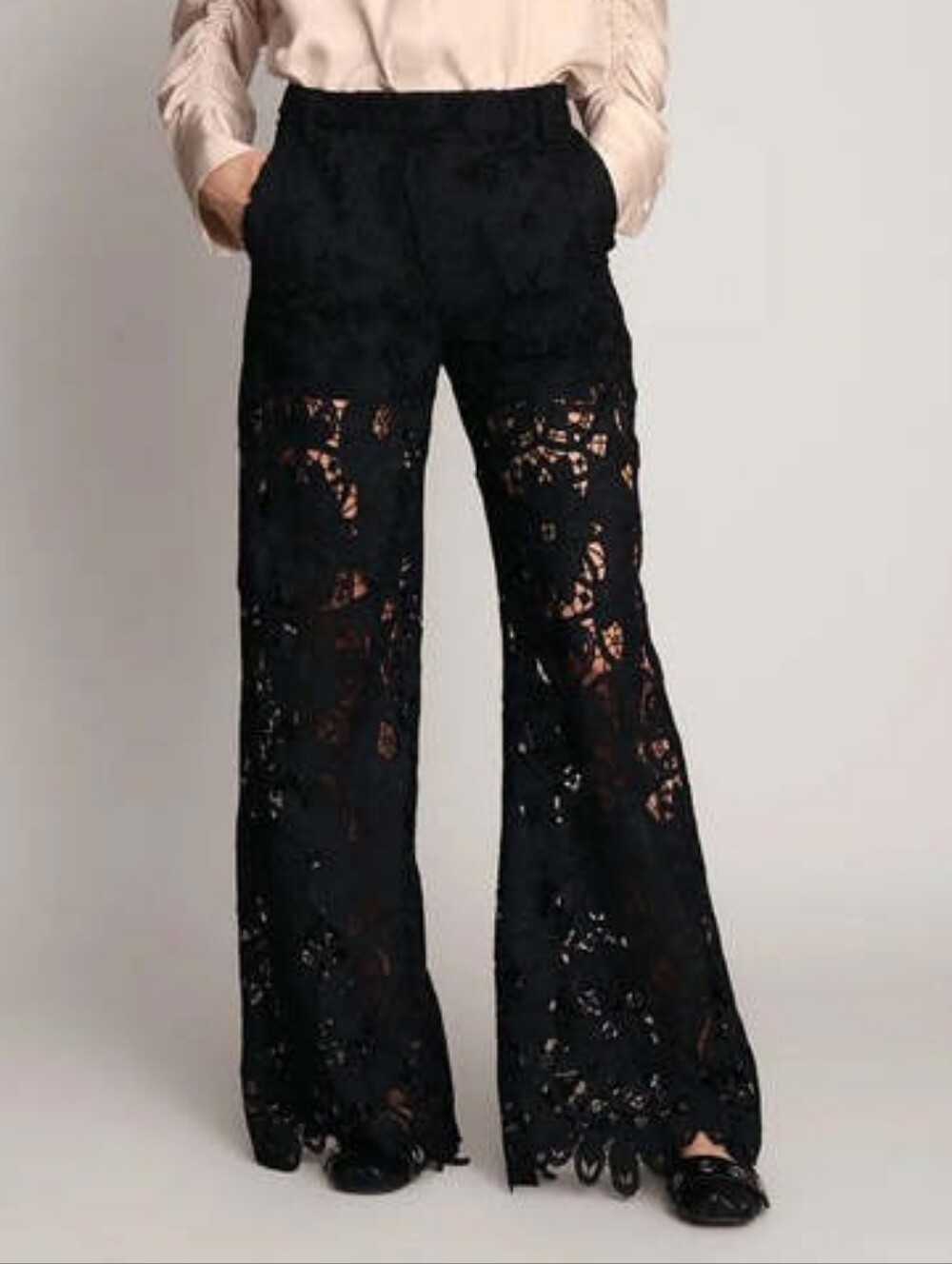 Munthe Lace Wide-Leg Pants